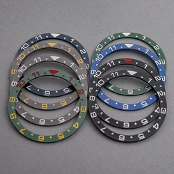 38mm x 31.5mm Flat Ceramic Bezel Insert Bezel Compatible with SKX007 SKX009 SRPD, NH36 NH35 Movement Case Bezel Watch Bezel