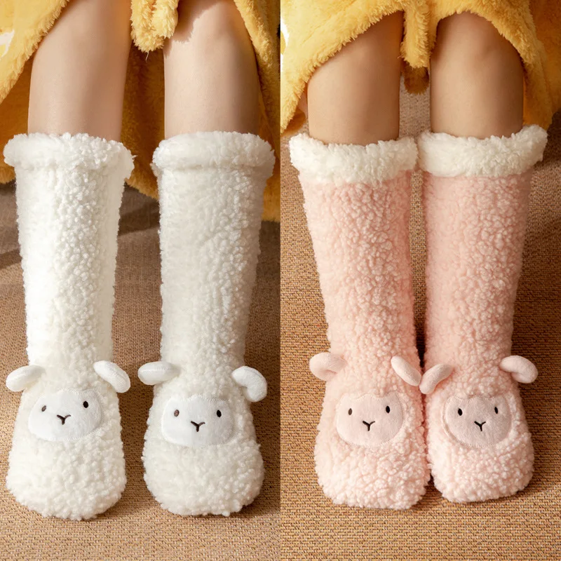 

Floor Socks Home Confinement Socks Leg Cover Sleeping Snow Socks Coral Fleece Slipper Socks