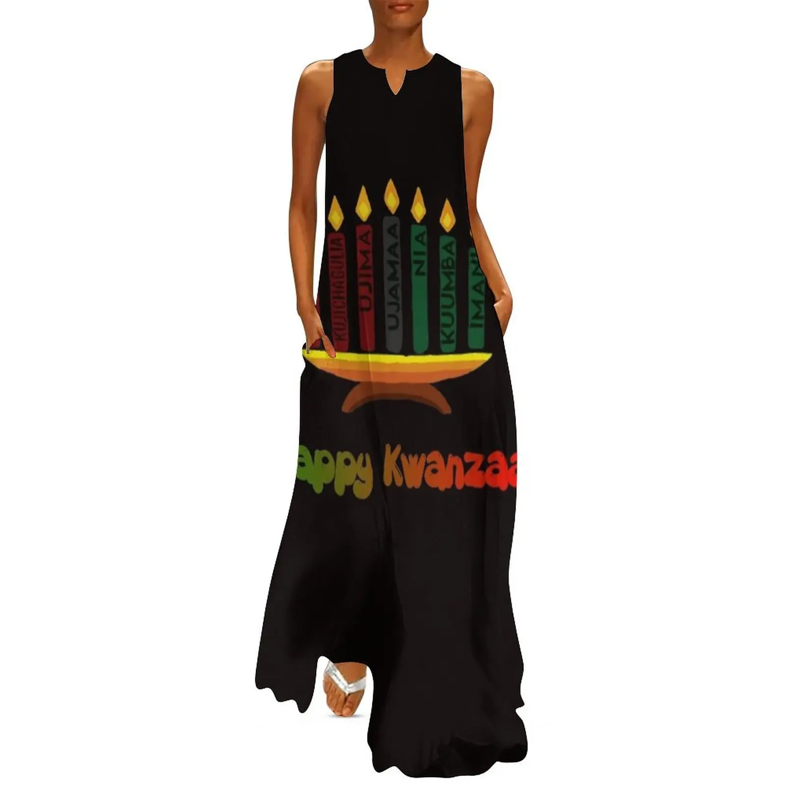 

Happy Kwanzaa Long Dress dresses for official occasions elegant women's dresses for wedding evening dresses ladies Dress