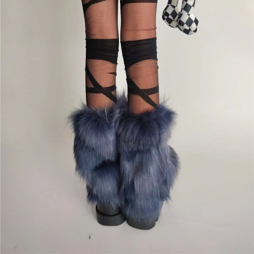 

Fashion Y2K Winter Leg Warmers Foot Cover Harajuku Plush Leg Coverings Lolita JK Kawaii Long Stockings JK Accessories