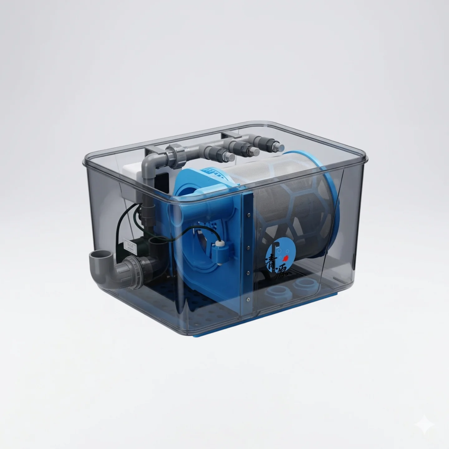 10000L/H large flow transparent silent automatic backwash fish tank fish tank microfilter filter