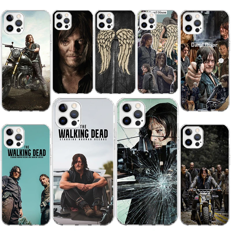 The Walking Dead Daryl Dixon Soft Silicone Phone Case For Apple iPhone 11 14 15 16 Pro 12 13 Mini XR X XS Max 7 Plus 8 + Fundas 