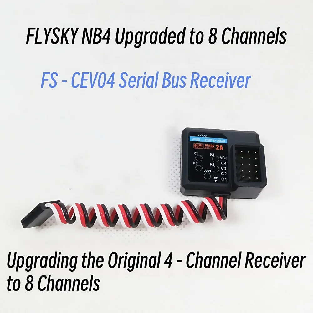 

Оригинальный обновленный приемник FATJAY FLYSKY NB4 FS-CEV04, 8-канальный приемник последовательной шины для радиоуправляемой лодки, радиоуправляемого автомобиля