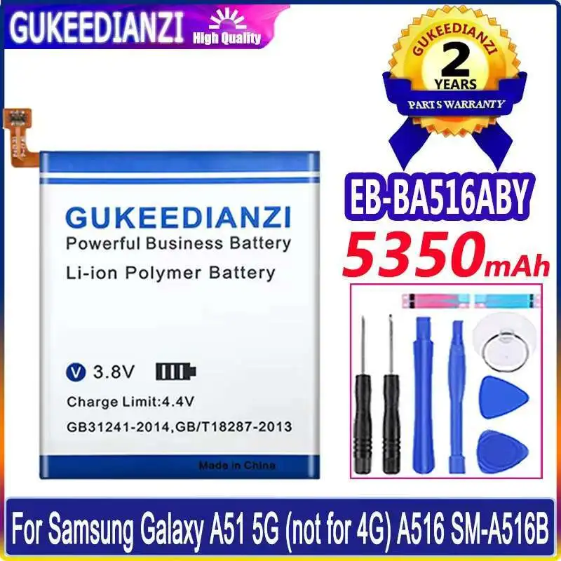 

Mobile Phone Battery EB-BA516ABY 5350Mah For Samsung Galaxy A51 5G Not 4G A516 SM-A516B DS SM-A5160 Accumulator