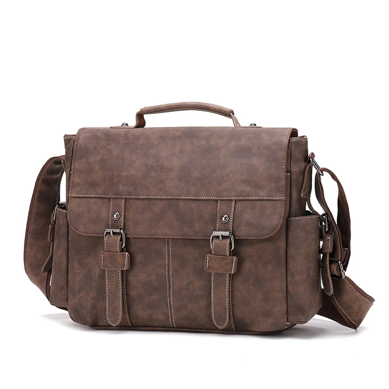 Borse da uomo in pelle PU di alta qualità Borsa a tracolla da uomo con valigetta di grande capacità Casual Nuove borse a tracolla per laptop grandi per uomo