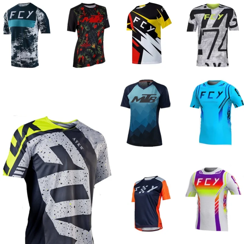AliExpress AYKWFCY Cycling Jersey MTB Men's Bicycle Clothing Lightweight Breathable Clothing Downhill Jersey Shirt T-shirt Sleeves Jerseys Women