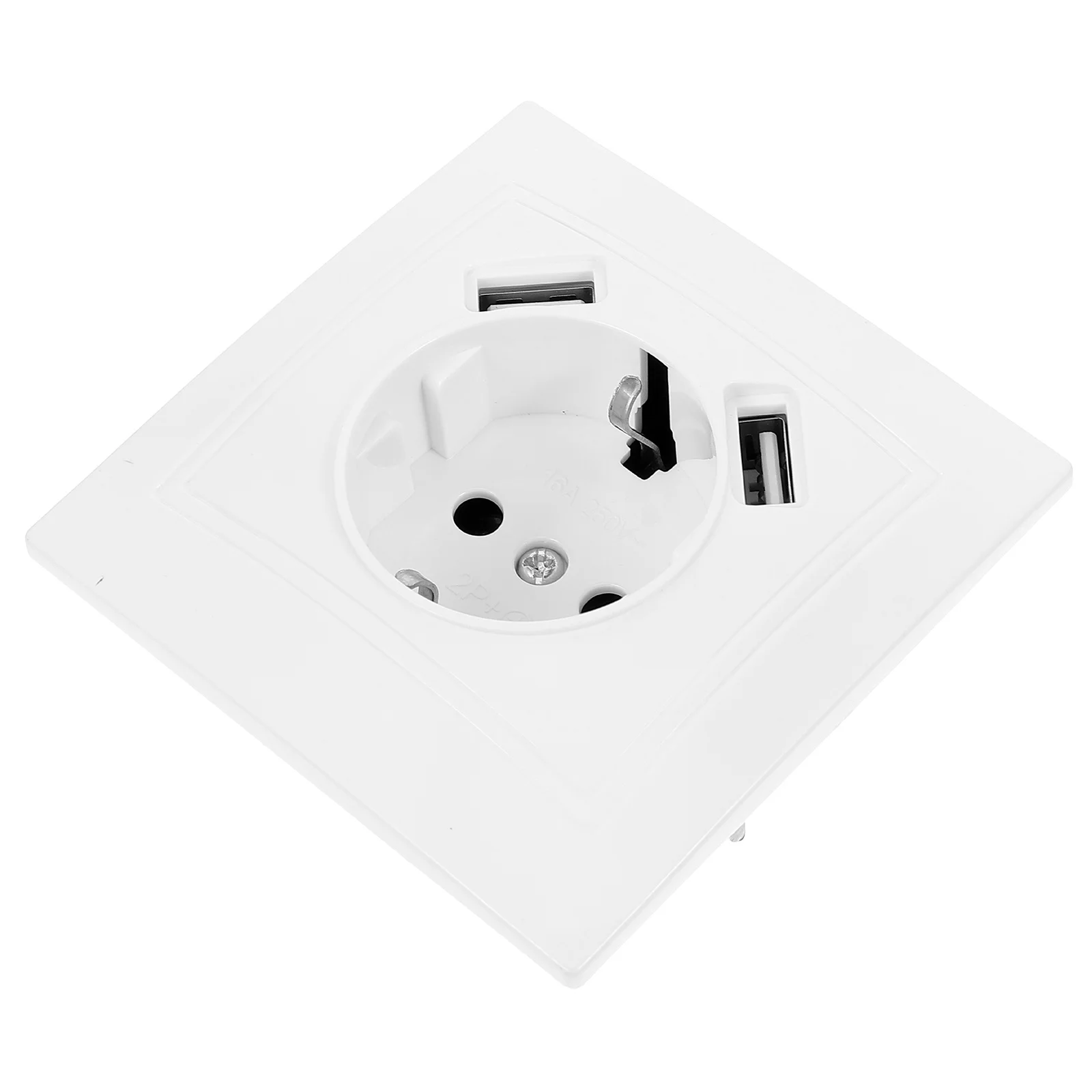 

1pcs Usb Wall Outlet Dual Usb Ac Wall Socket Fireproof Panel For Home Office Charging Station Multi-Use Power Outlet