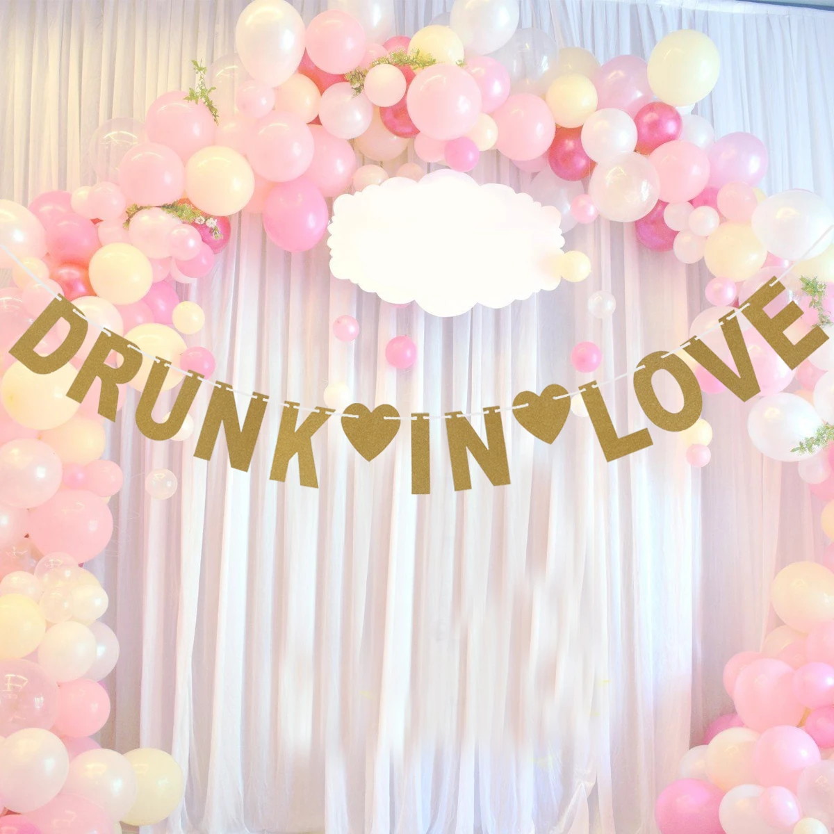 

Glitter Letter Banner 3M Quality Paper Reusable Wedding Decoration Garland Bride Party Anniversary Valentine Hearts Design