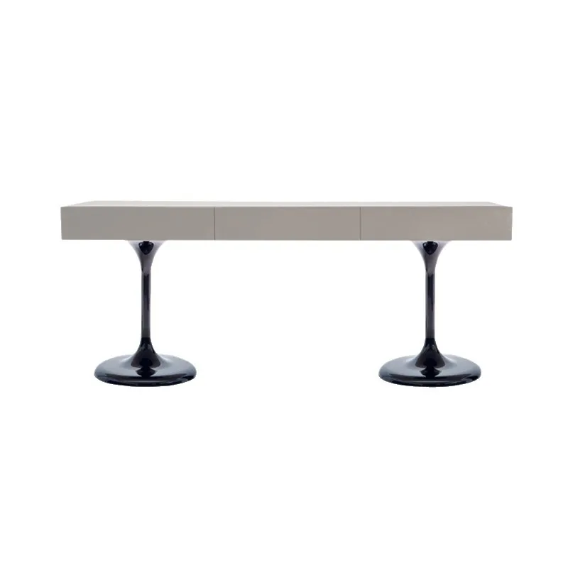 

Customized Italian minimalist desk new light luxury high-end designer writing table household bedroom solid wood dresser