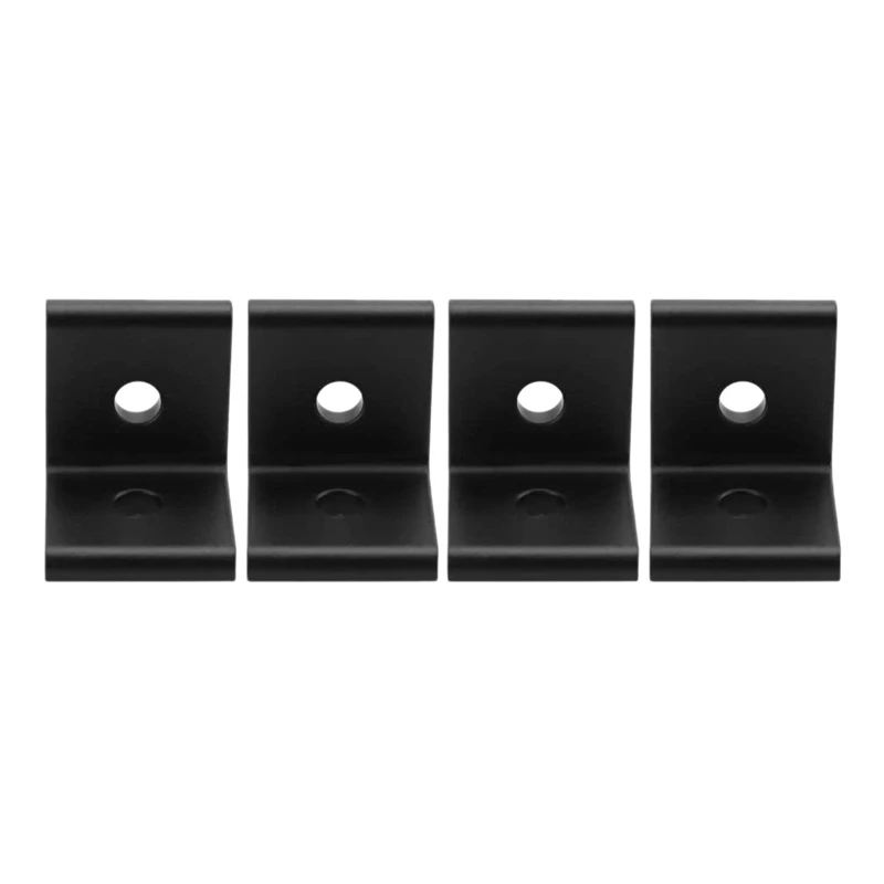 4Pcs L Corner Bracket, Connector Corner Angle Bracket Connection Joint For Aluminum Profile(Black 4040)