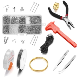 800pcs Jewelry Making Starter Kit Earrings Necklace Findings DIY Beads Plier Tools Set Jewelry Repair Tool Set Jewelry Supplies