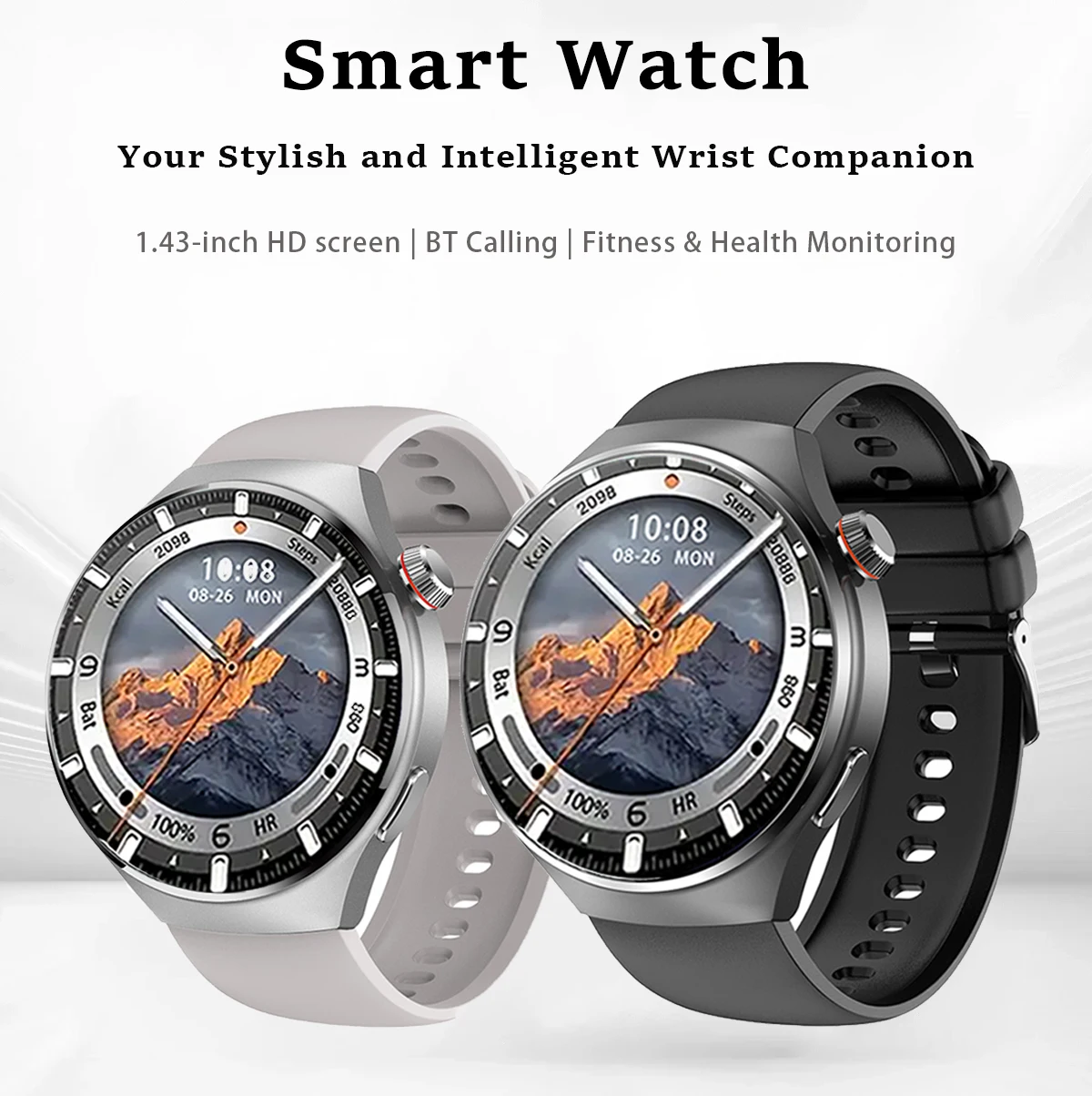 

Bluetooth Calls Smart Watch Men Women Heart Rate Sleep Monitor Steps IP67 Waterproof Sport Fitness Tracker 1.43''Touch Screen
