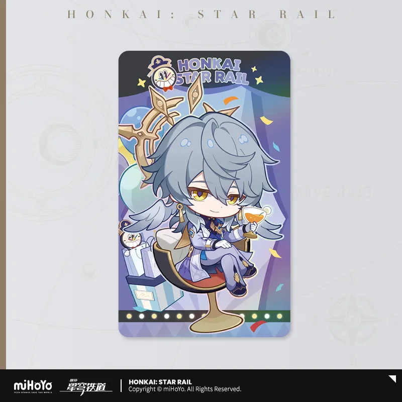 [Genuine] miHoYo Game Honkai Star Rail Autumn Celebration Q-version laser Collection Card Set Robin Sunday Decorative Xmas Gifts