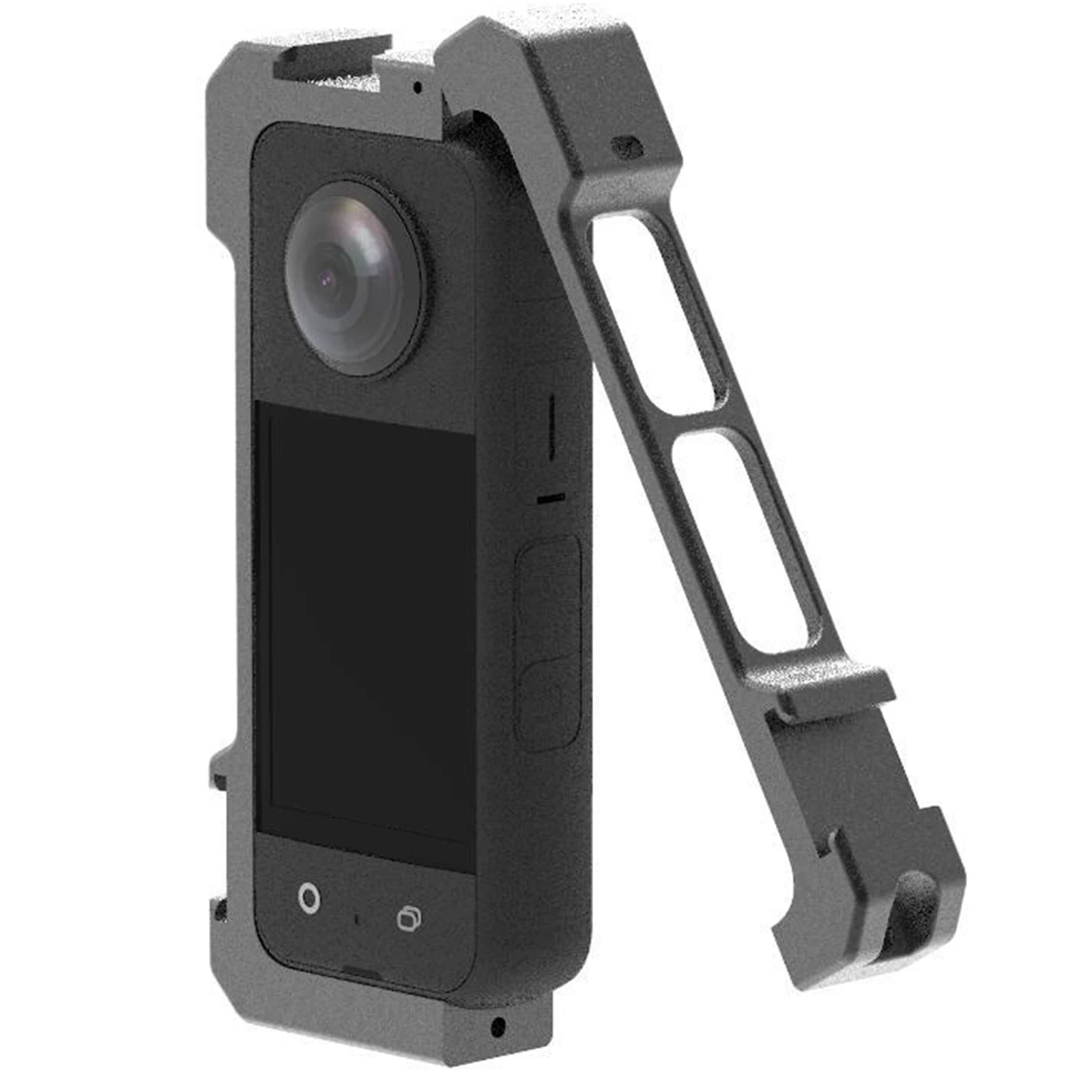 Aluminium Alloy Shockproof Protective Frame Cage Cover with 3-Cold Shoes for Insta360 X3 Camera