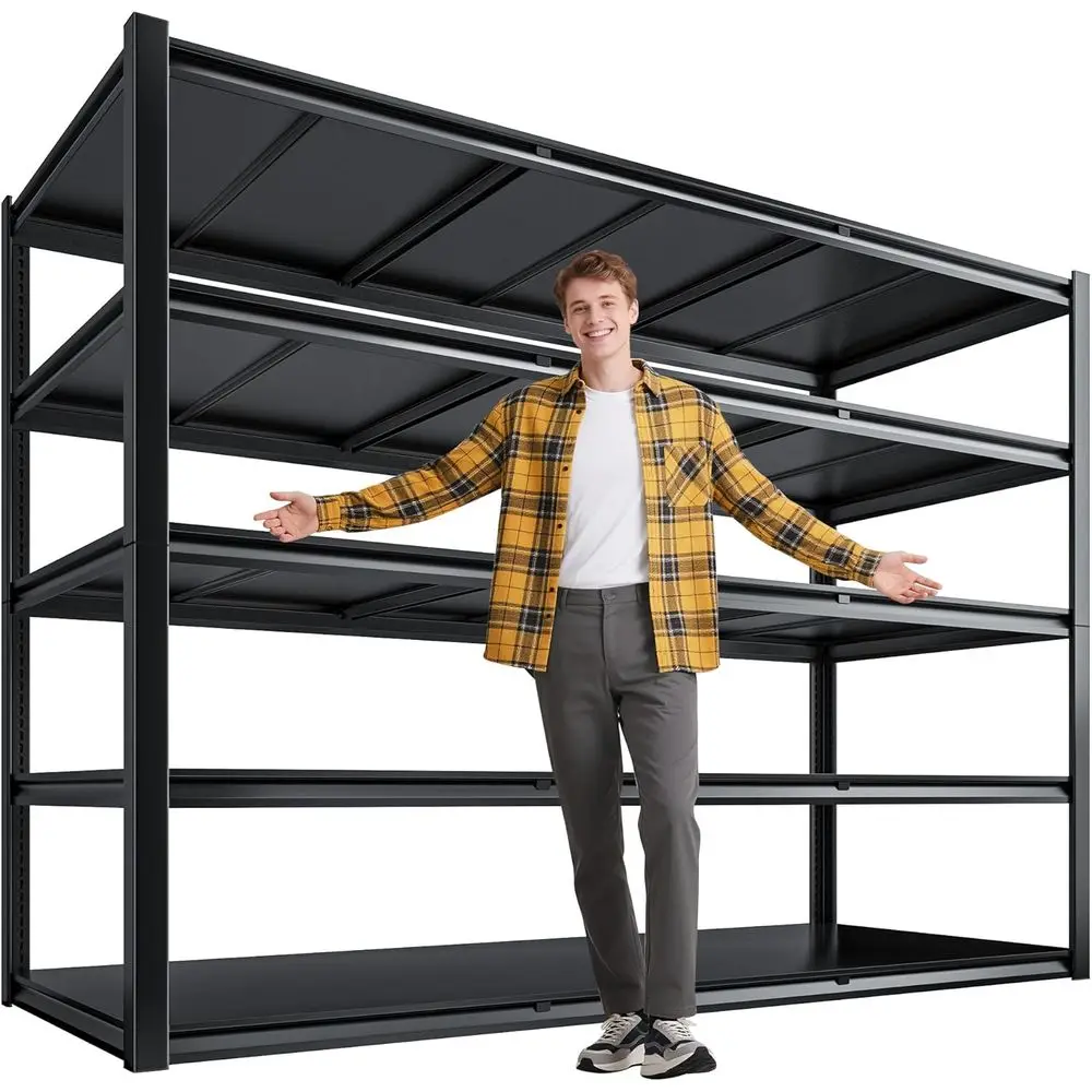 

Металлический стеллаж с 5 регулируемыми полками, грузоподъемность 1360 кг, 152,4x183,8x61,6 см, для гаража, кладовой, склада