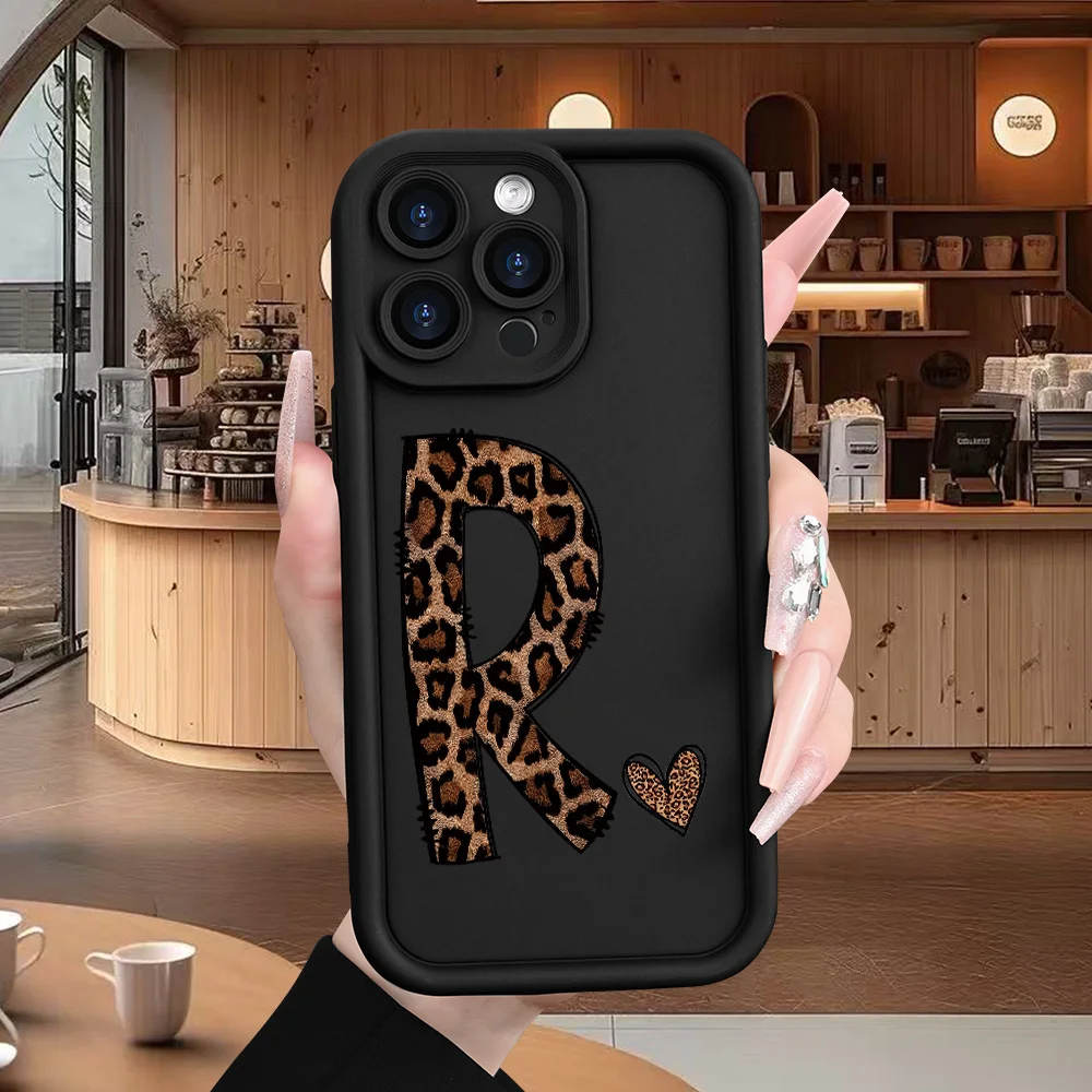 

Fashionable leopard print pattern phone case for iPhone 16 15 14 13 12 11 Pro/ Max/Plus shock-proof rear cover anti-fingerprint