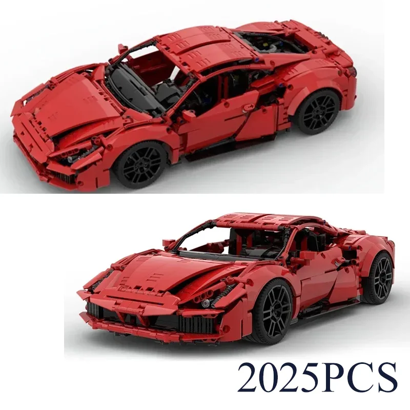 

YcmocBricks Moc Building Blocks Supercar Model Series Speed Champion 488GTB Technology Bricks DIY Toys For Kids Children Gifts