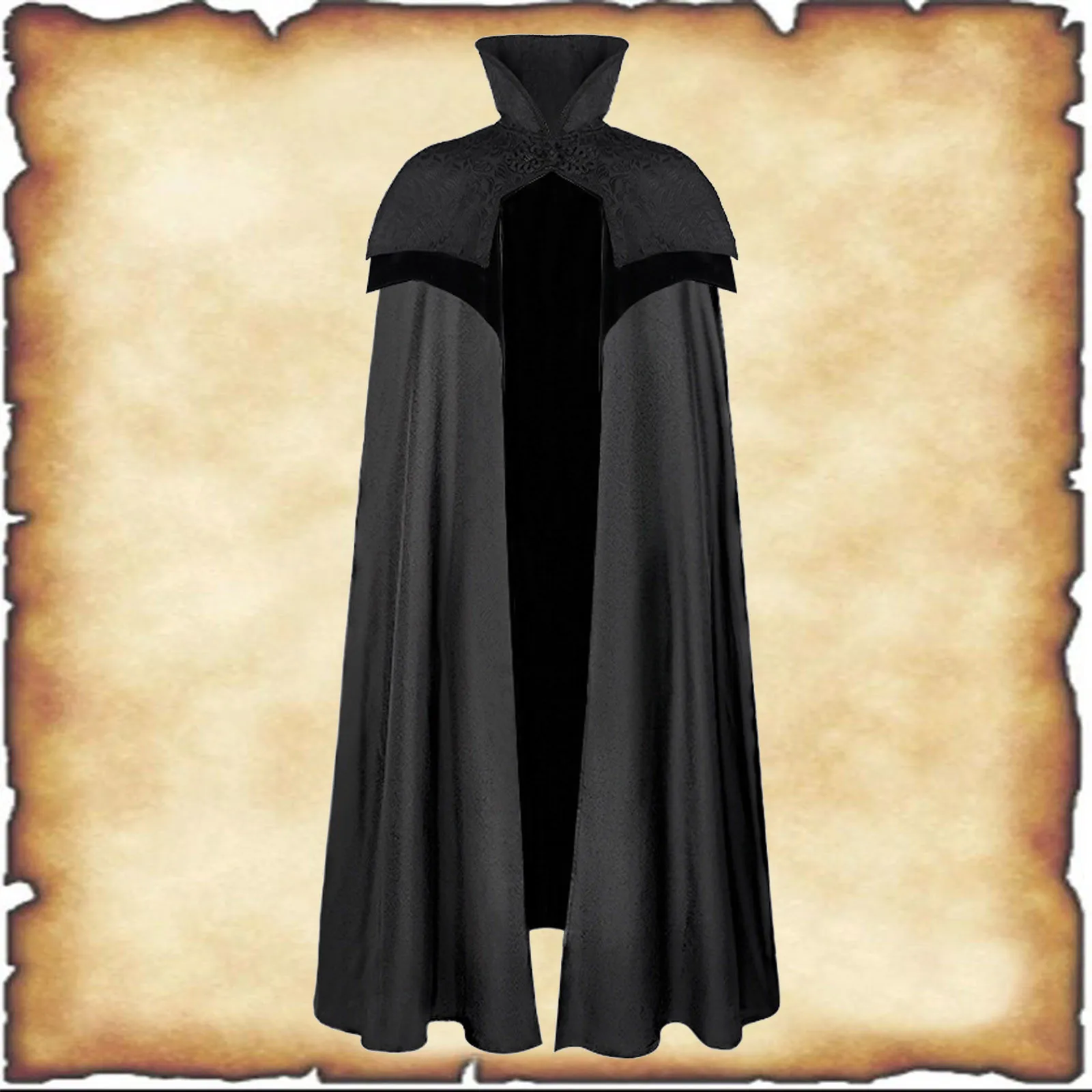 

2024 New Men's and Women's Halloween Single Layer Cloak Cloak Ghost Party Wizard Cloak Halloween Performance Cos Clothing