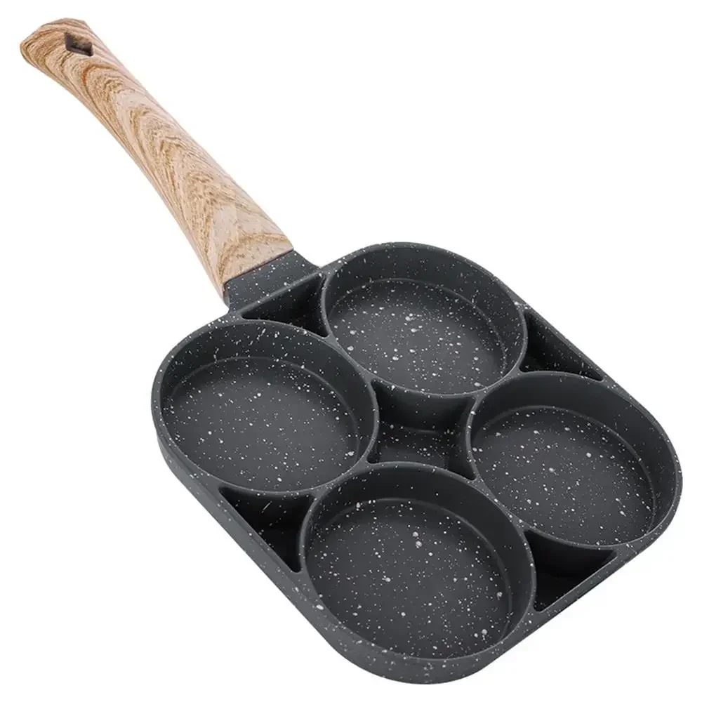 4 Hole Thickened Nonstick Egg Omelette Grilled Steak Cooking Pan Hamburger Bread Breakfast Maker Induction Cookware Omelet Pan image 5