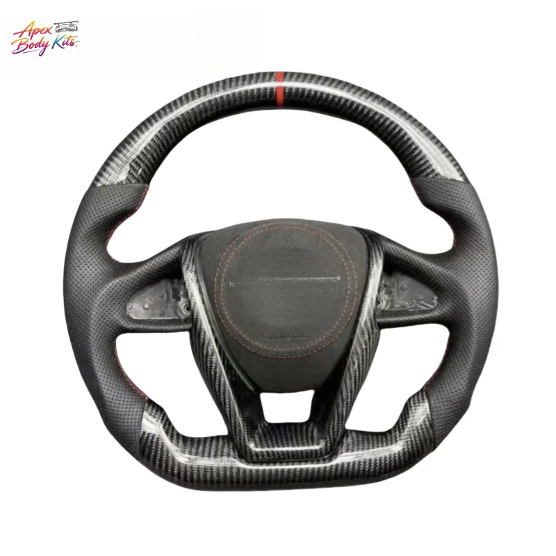 for Nissan Sylphy Lannia Maxima Racing Flat Bottom Carbon Fiber & Leather Upgraded and Customized Steering Wheel