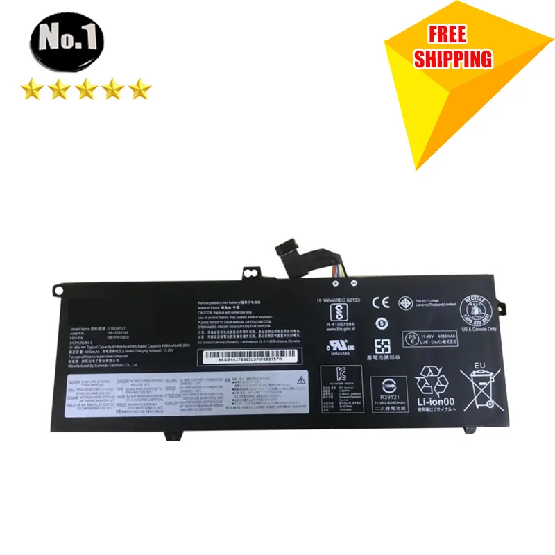 LMDTK New L18D6PD1 L18M6PD1 L18C6PD2 L18C6PD1 L18L6PD1 GENUINE Laptop Battery for Lenovo Thinkpad X13 X390 X395