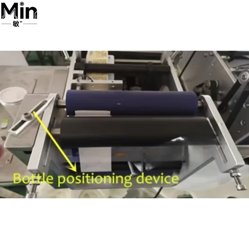 Space Saving MT-50 Manual Adhesive Sticker Labeling Machine for Glass Plastic Round Bottles