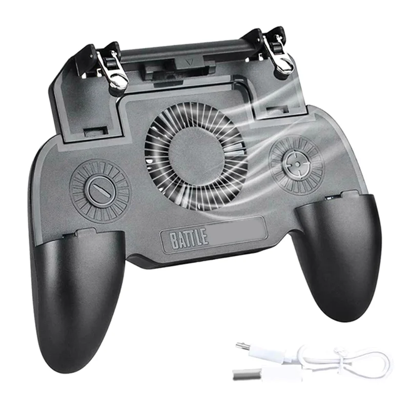 Controller di gioco ABSQ-mobile con ventola di raffreddamento per gamepad Joystick Trigger PUBG per smartphone