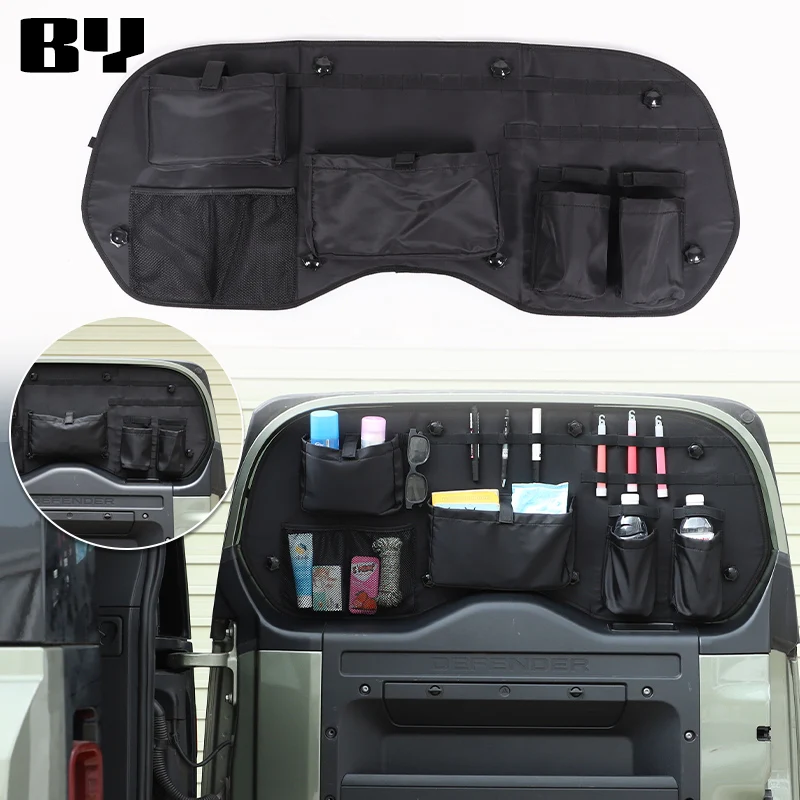 For Land Rover Defender 110 2020-2024 Trunk Organizer Hanging Package Multi-Pocket Organizers Tool Storage Bag Auto Accessories