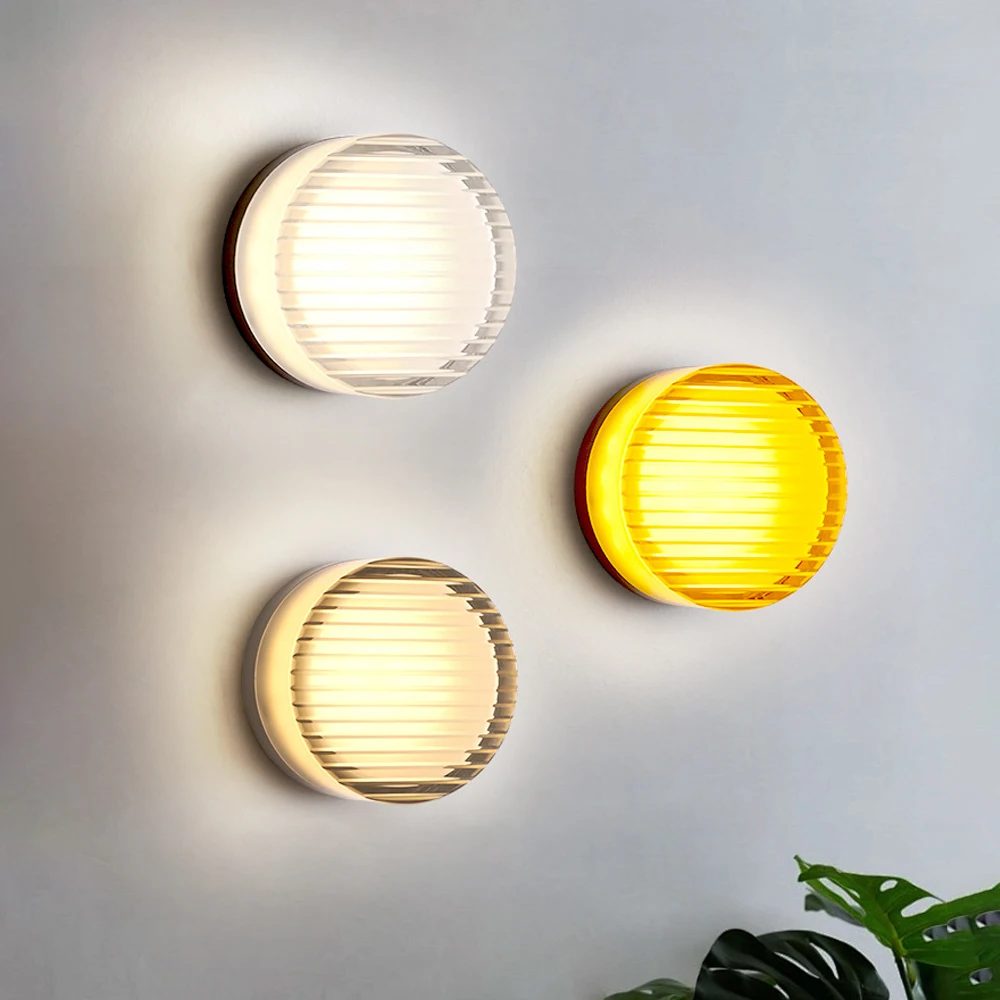 

Nordic LED Wall Lamp Designer Small Wall Sconces Bedside Room Decor Light Living Room Hotel Aisle Smoke Grey Lighting Fixture