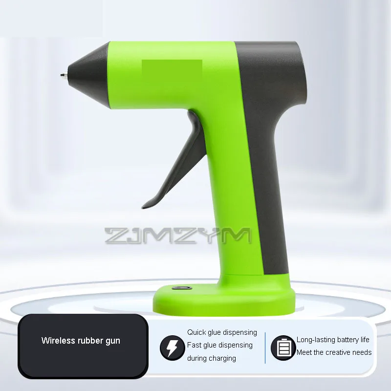 Pistola de pegamento de calentamiento rápido a prueba de fugas, pistola adhesiva de apagado automático inalámbrico, segura, antiquemaduras, producción de arte DIY, pistola de pegamento termofusible