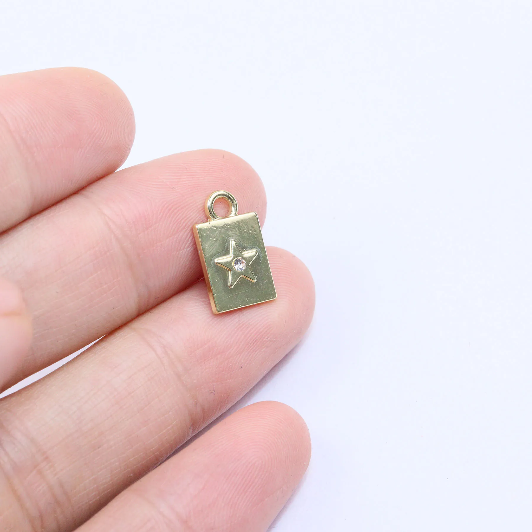 Eruifa 10 قطع نجمة مع حجر الراين عملة سبائك الزنك قلادة، القرط سوار مجوهرات DIY اليدوية 2 الألوان