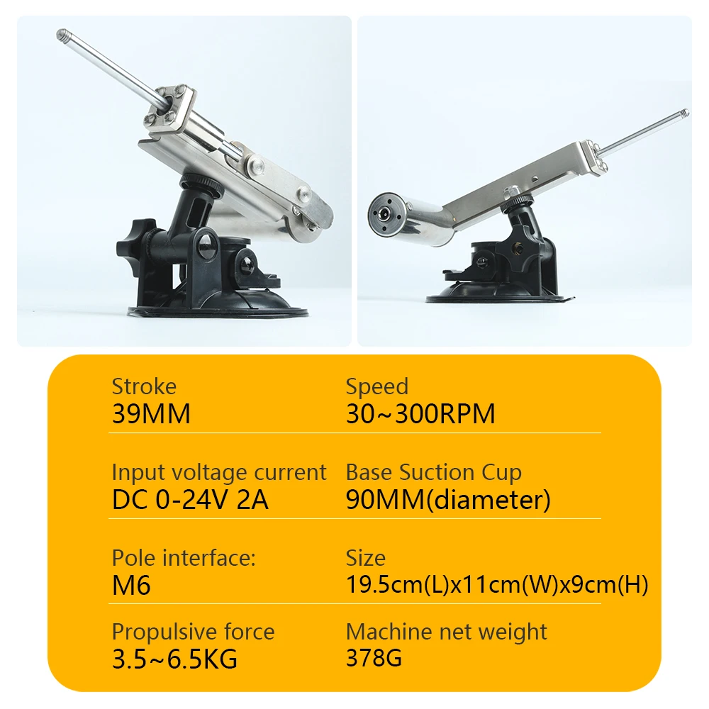 39mm Stroke Mini Telescopic Dildo Sex Machine Set with 60mm Plate Female Masturbation Sexual Kit Reciprocating Linear Actuator - view 3