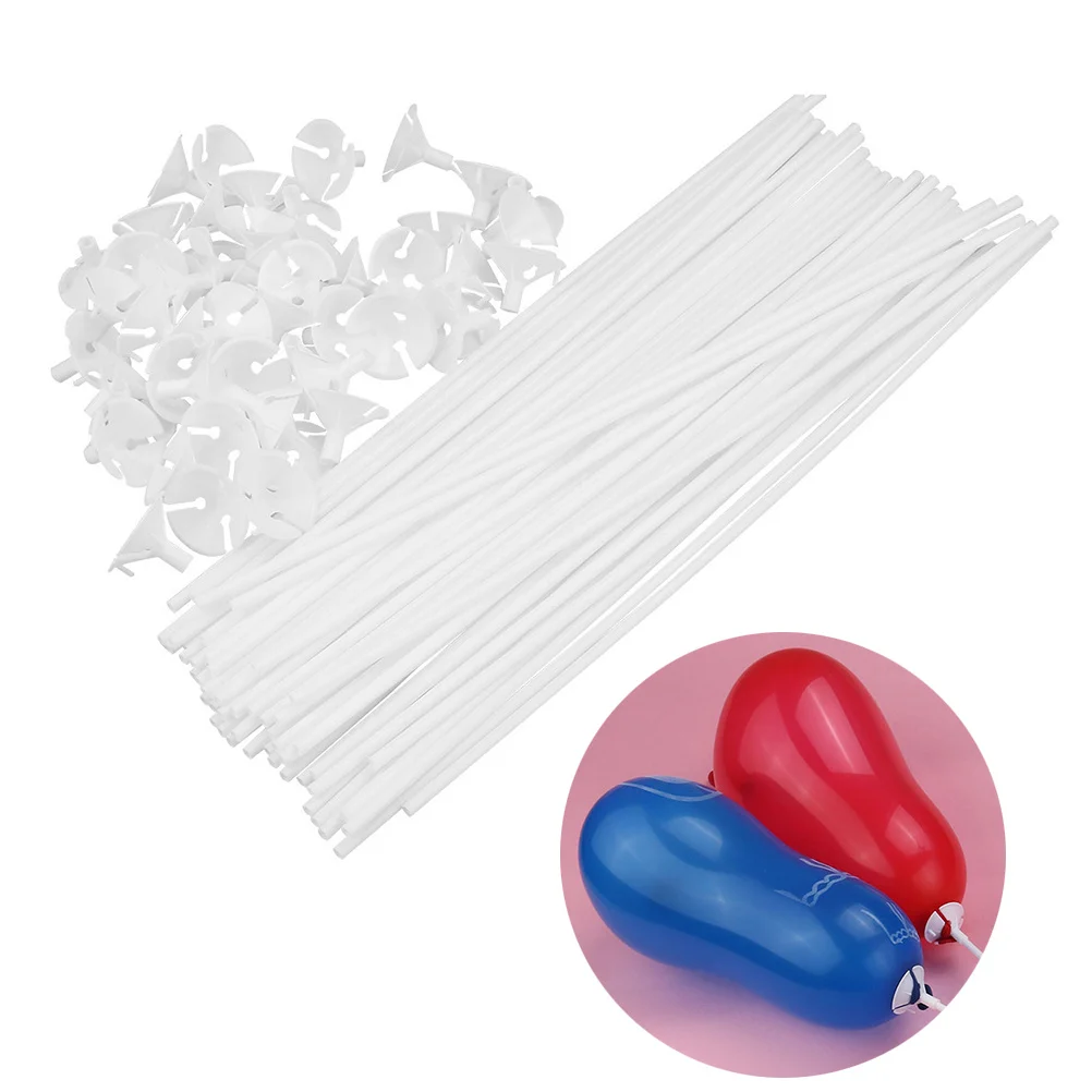 

250Pcs Balloon Cups and Sticks Balloon Holder for Festivals Events White Cup Stand for Large Small Balloons Easy Assembly