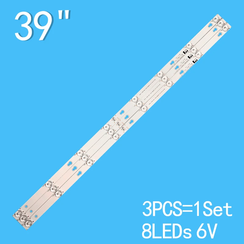 3pcs 713MM LED Strip For Toshiba 39 inch OEM39LB06-3030F2.1-V0.2 4C-LB3908-ZM01J TCL L39F1A 39L2650C L39S4900FS L39S4900