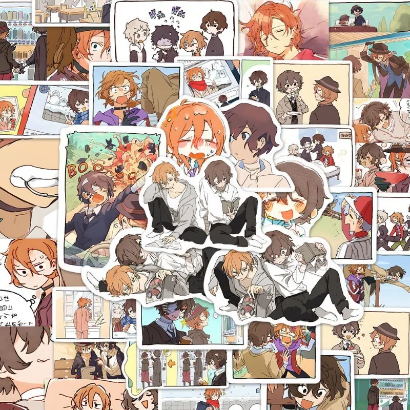 

Dazai Osamu Anime Stickers Bungo Stray Dogs Kawaii Stickers Student Message Collection Gift Waterproo Diy Phone Case Laptop