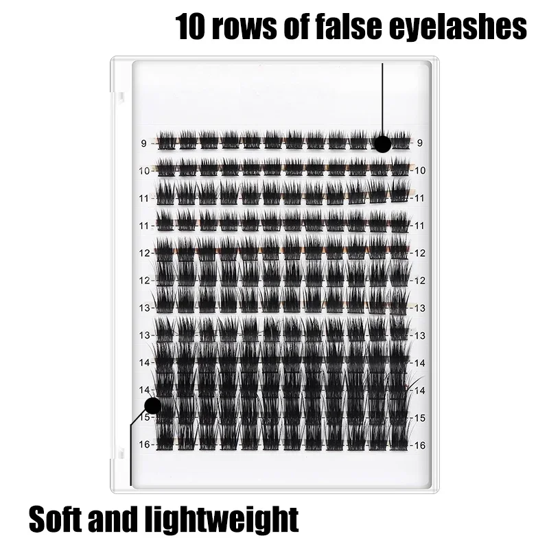 Individual Eyelashes 12-16mm Mix Cluster Lashes Individual Lashes Lash Extensions Clusters Lashes Soft Natural False Eyelashes