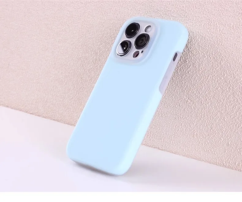 Soft Liquid Silicone Matte Phone Case, Capa à Prova de Choque para iPhone 15, 14, 13, 12 Pro Max, Mais, Bonito, Pele-Feel