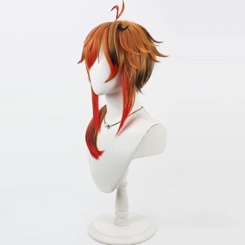 NIJISANJI Virtual YouTube Kazami Kuku Cos Cosplay Wig Halloween Party Prop Synthetic Hair Heat Resistant Fiber + Wig Cap