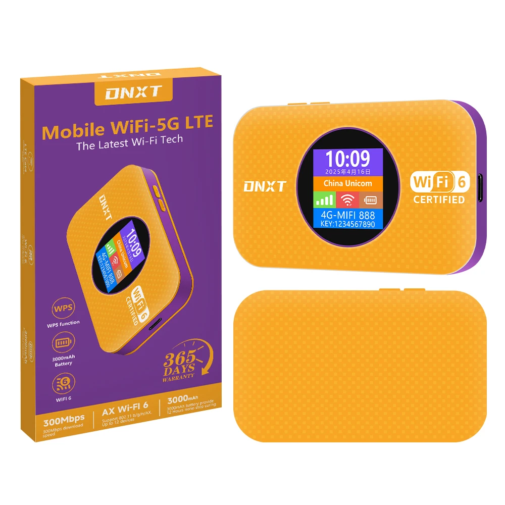 DNXT Newest MF967 Mifis Outdoor 4G Modem Pockets Wifi 4&6 Wireless Portable  LTE 3000Mah Battery With 300Mbps Router