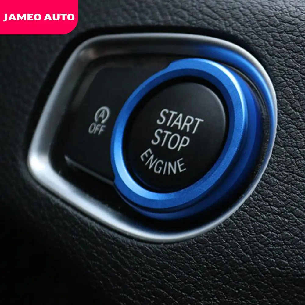 For BMW 1 2 3 4 Series X1 F48 F20 F21 F30 F32 F33 F34 F36 F45 F46 Car Engine Start Button Stickers Ignition Key Ring Trim Cover