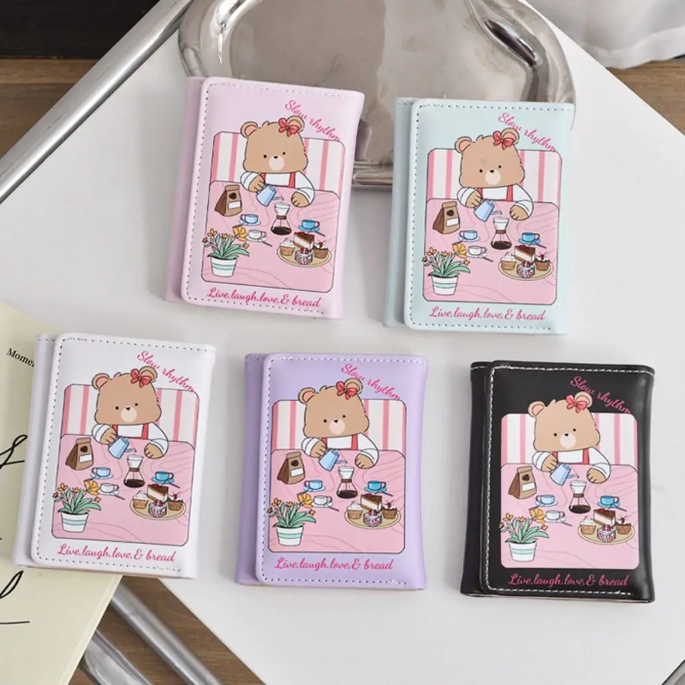 Новый 3-кратный кошелек для монет из искусственной кожи с героями мультфильмов, держатель для кредитных карт, водонепроницаемая подарочная сумка для девочек и студентов