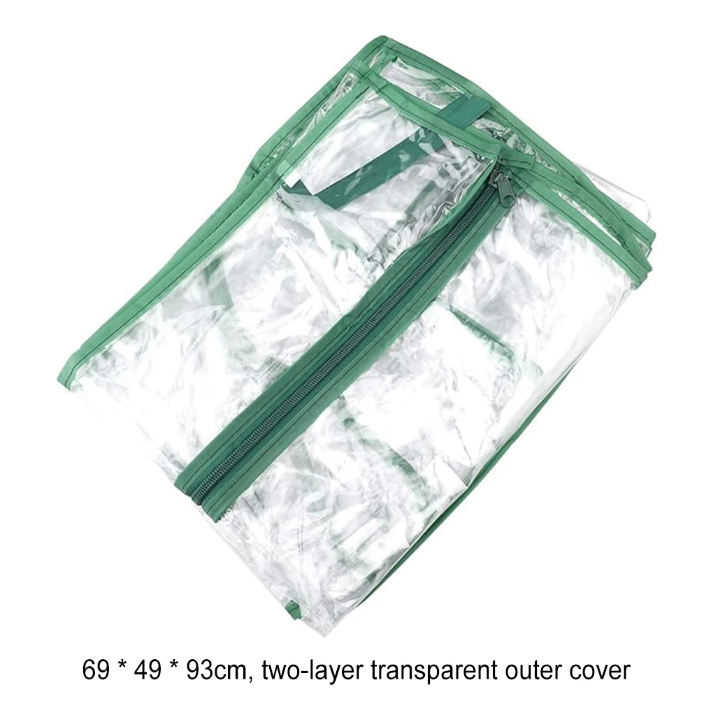 Considerate Transparent PVC Cover For 3 Tier Mini Greenhouse Weather Resistant Durable And Sturdy Transparent69*49*158