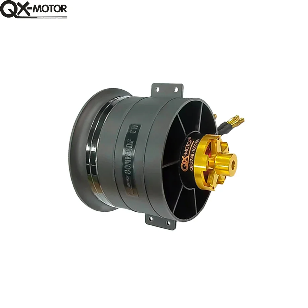 QX-MOTOR Ventola per condotto a 12 pale da 80 mm CW CCW Motore brushless QF3748/3538, utilizzato per le parti del modello di drone FMS