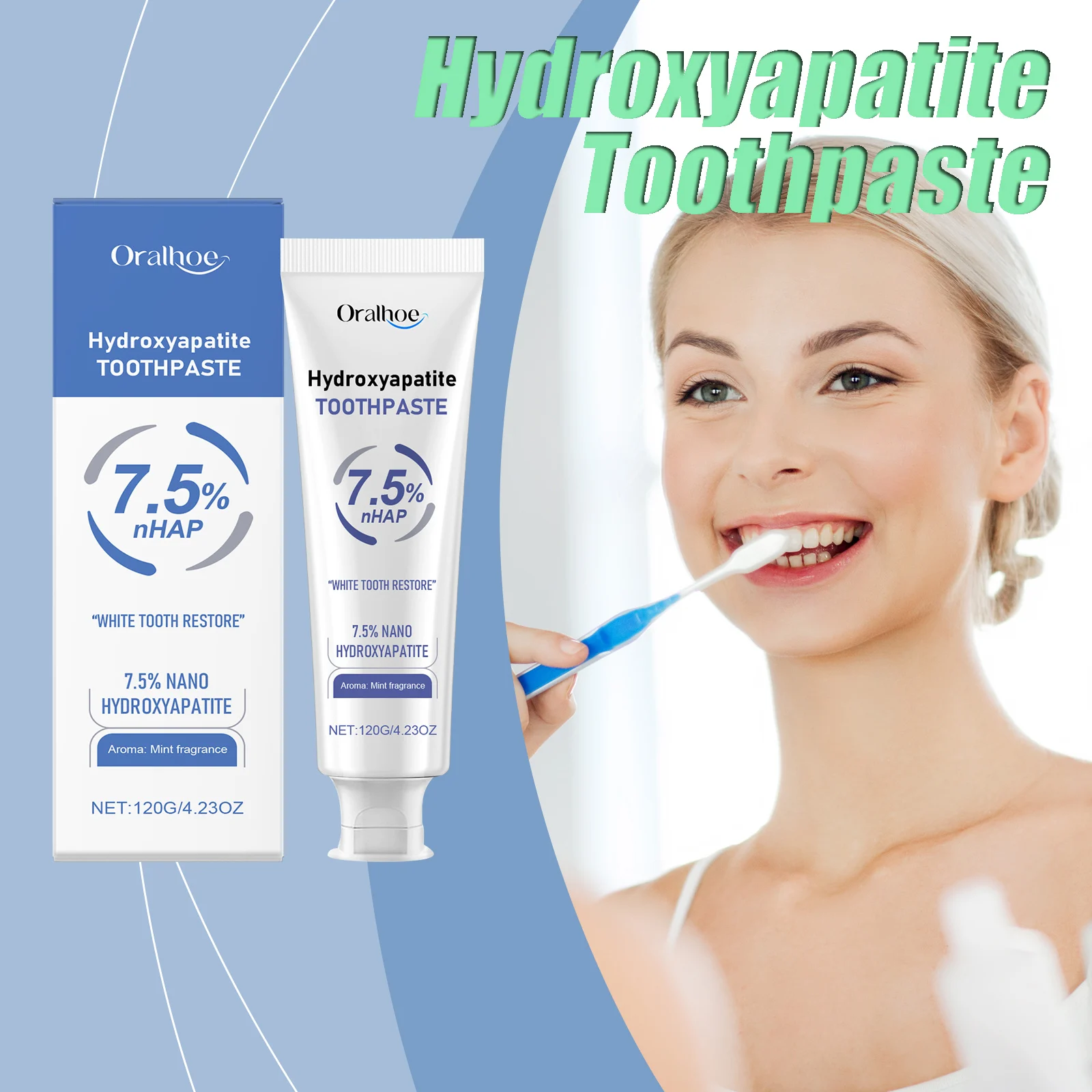 

Hydroxyapatite Toothpaste Deep Cleaning Effective Tooth Repair Remove Tooth Stains Yellow Teeth Maintain Oral Hygiene Toothpaste