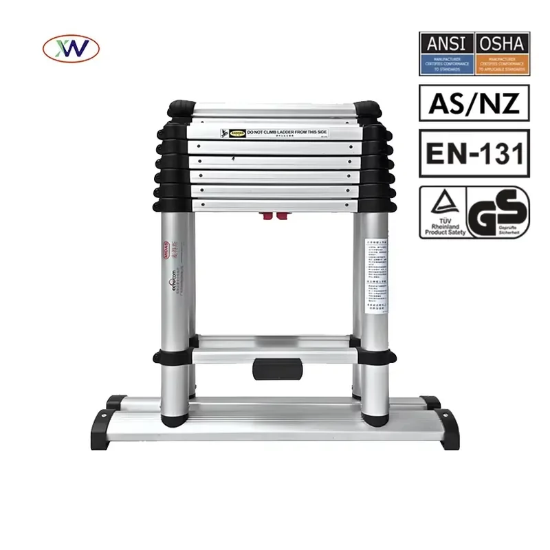 Wholesale Custom 2.6M Folding Telescopic Sturdy Durable Household Aluminum Ladder