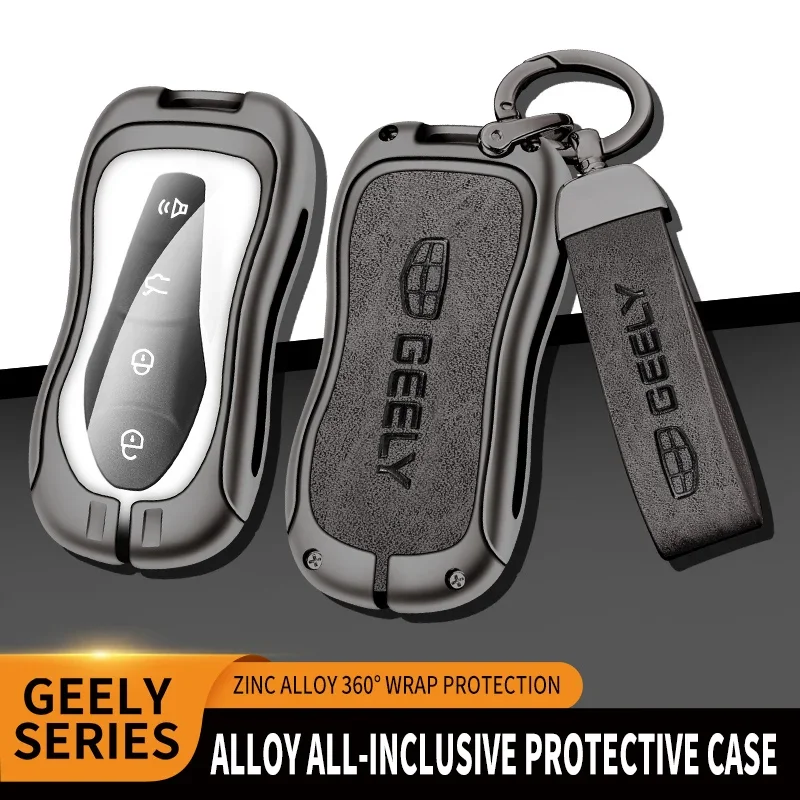 

Car key cover case for Geely Coolray X6 geometry C Emgrand global kulrey Hawk GX7 Okavango smart remote car accessories