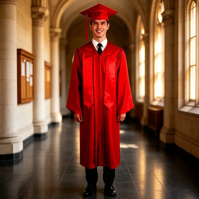 bachelor's-and-master's-academic-court-dress-hat-tassel-flat-mat-stealing-high-school-college-university-graduation