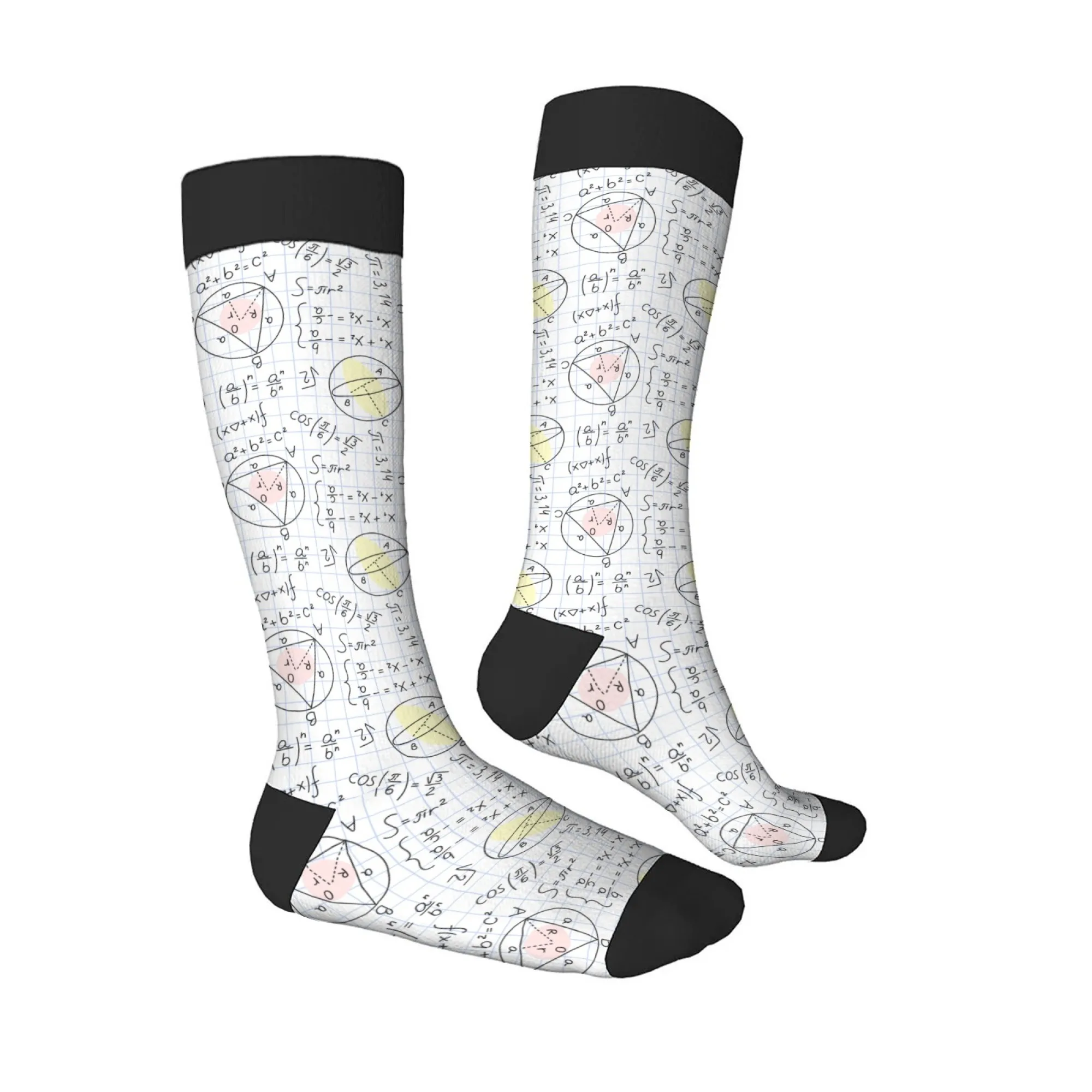 Mathematical function formula socks novel funny happy compression socks comfortable warm leisure sports stockings unisex gift