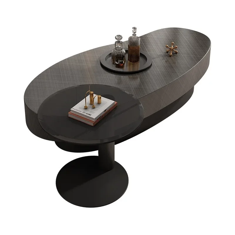 

Italian style, light luxury, stainless steel, coffee table, living room, household, small apartment, modern, simple, creative