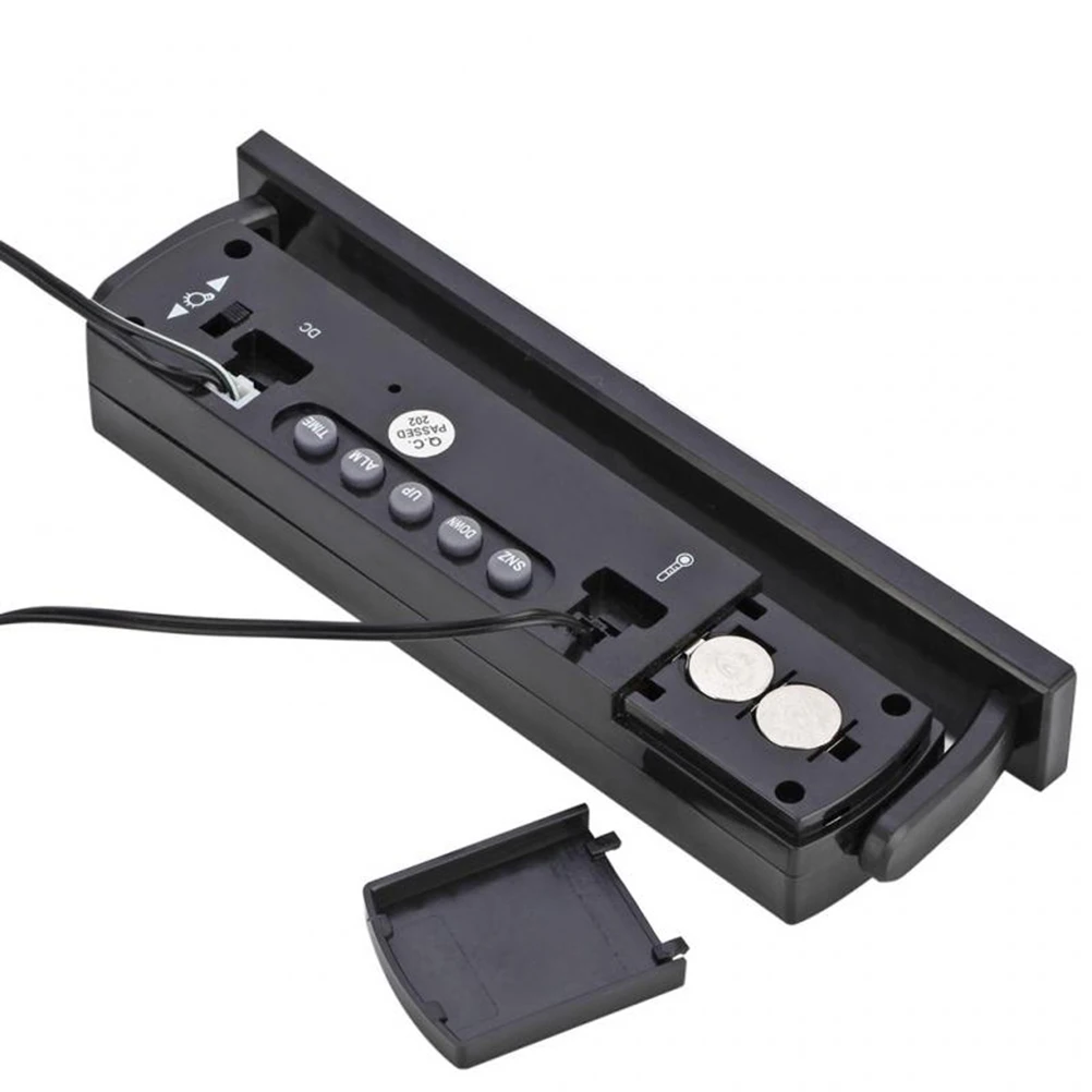 

Blue Backlight Voltage Temperature Meter With Time Date Alarm For Car Monitoring Vehicle Thermometer Hour Clock